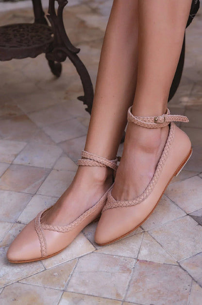 Soiree Pointy Toe Leather Ballet Flats - Modz Designs