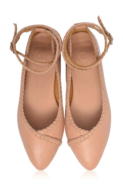 Soiree Pointy Toe Leather Ballet Flats - Modz Designs
