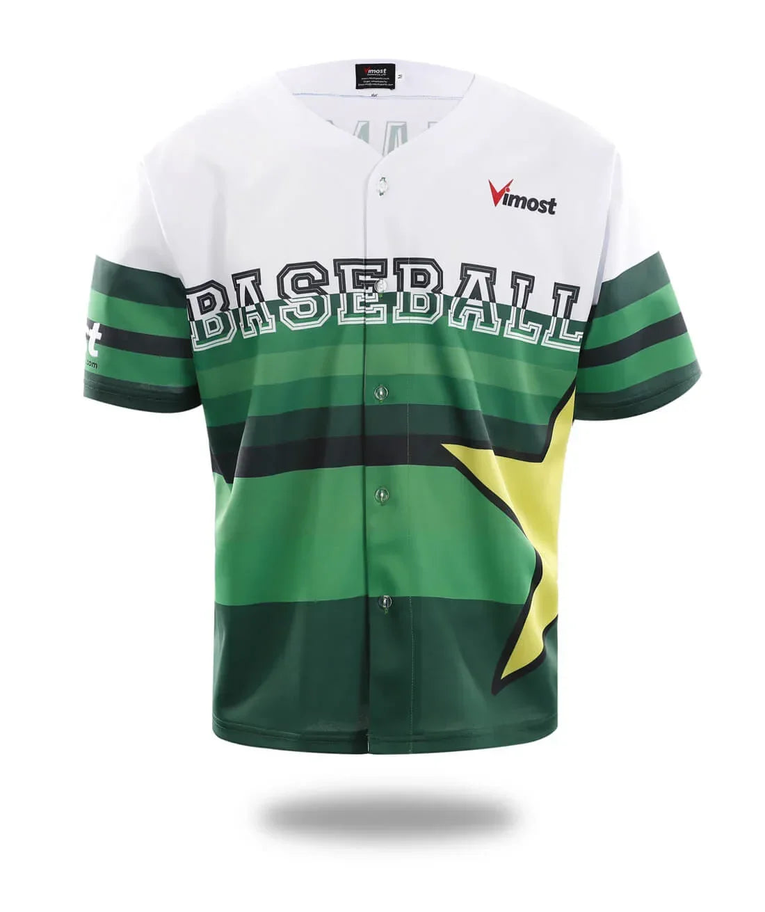 Star Green Design Mens Baseball Shirts - Modz Designs