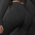 NNEDSZ Size L Black Seamless High-Waisted Yoga Pants for Women - Lift Workout Leggings for Running, Gym, and Fitness