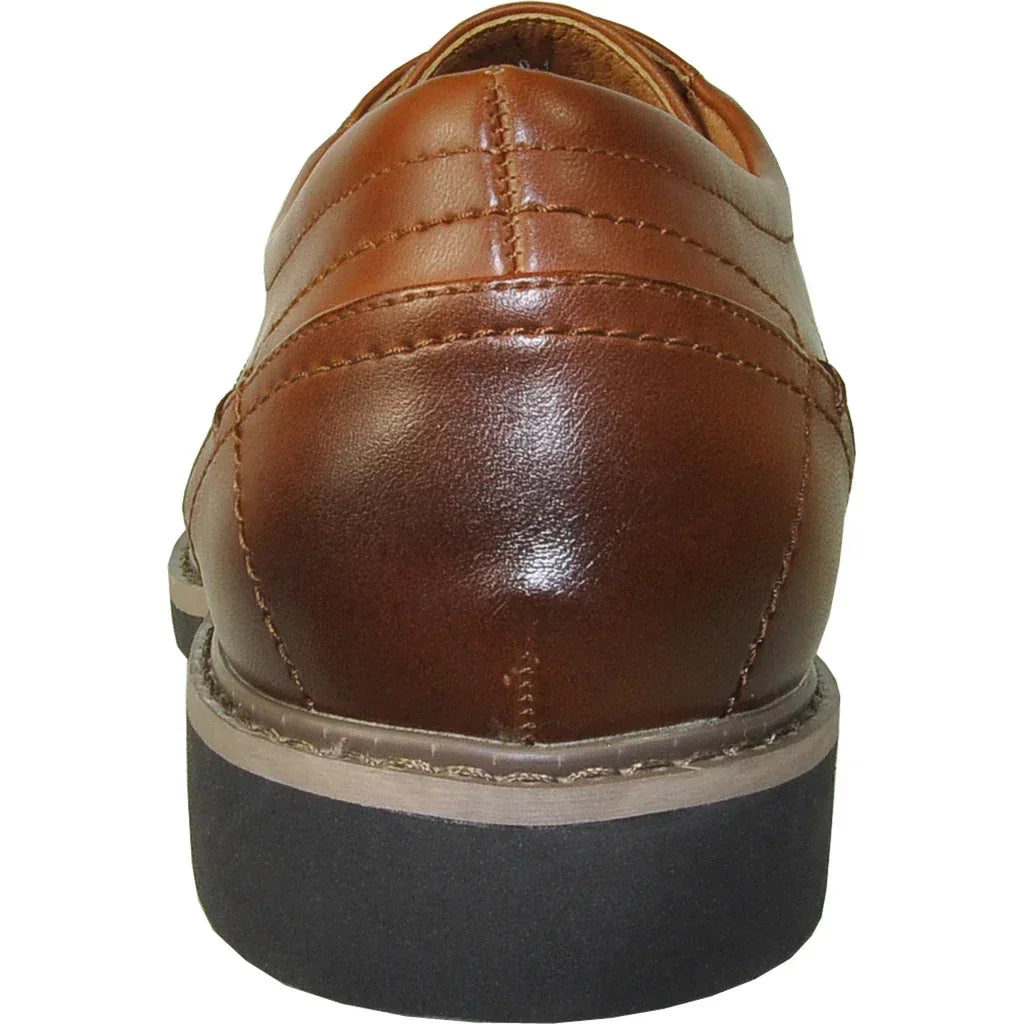"Vallo-1P" Brown Matte Vangelo Tuxedo Shoes - Modz Designs