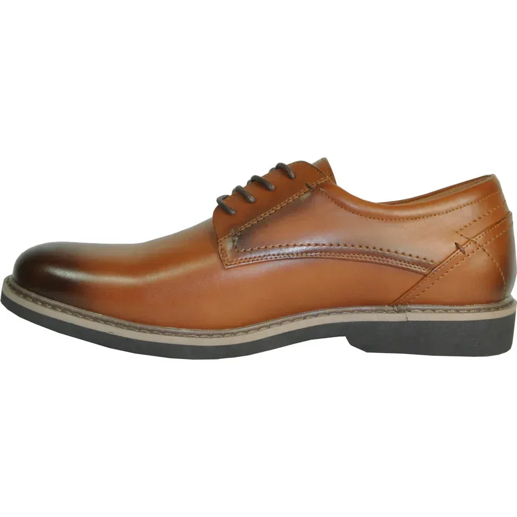 "Vallo-1P" Brown Matte Vangelo Tuxedo Shoes - Modz Designs