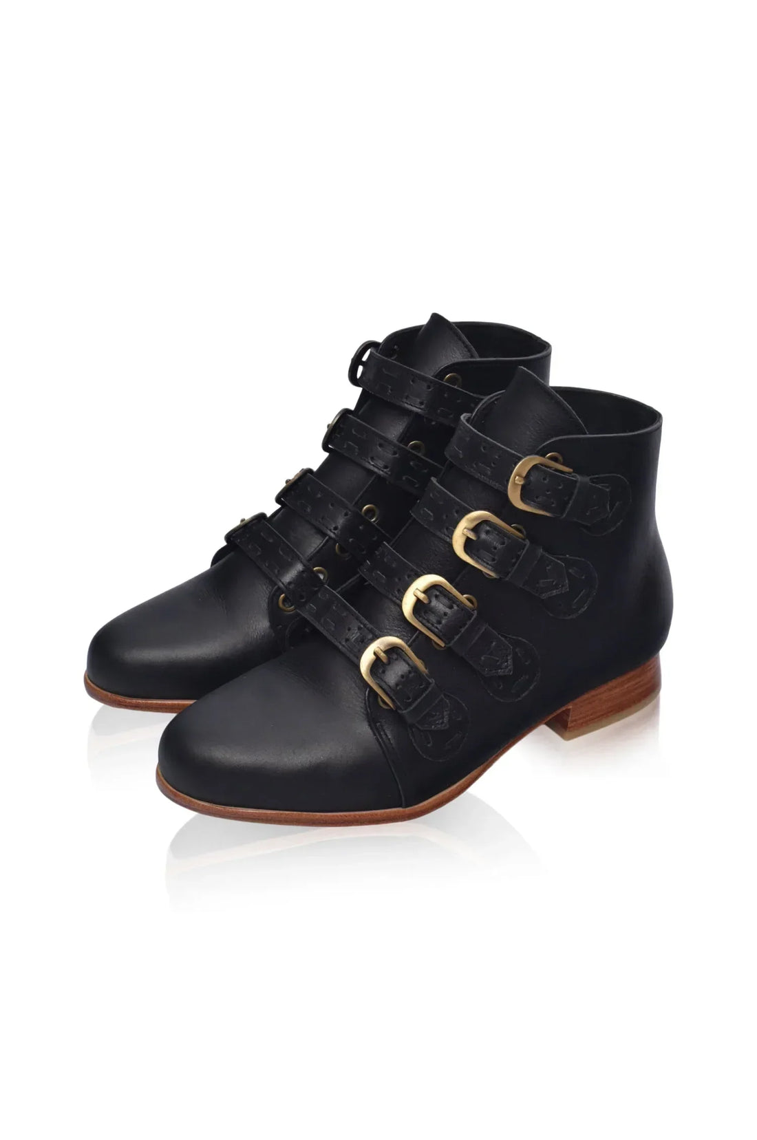 Wild Rose Leather Ankle Booties - Modz Designs