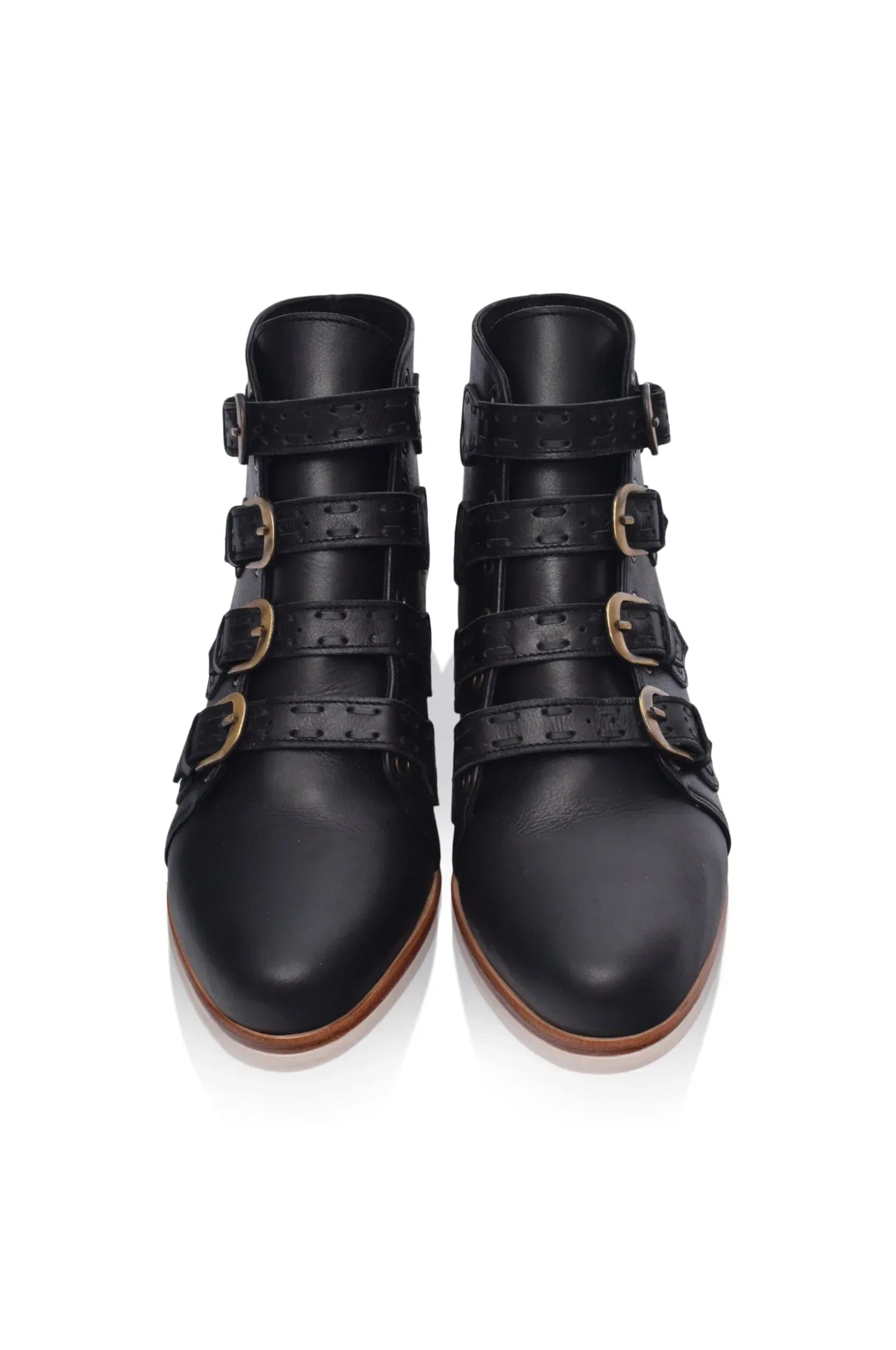 Wild Rose Leather Ankle Booties - Modz Designs