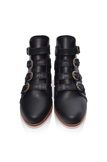 Wild Rose Leather Ankle Booties - Modz Designs