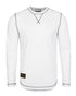 Signature Classic Long Sleeve Crew Neck T-Shirt for Men in white with contrasting stitching.