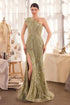 One Shoulder Beaded Evening Gown - Modz Designs