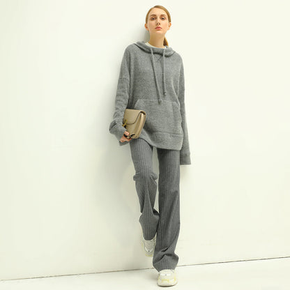 All-Around Warm Striped Grey Wool Pants - Modz Designs