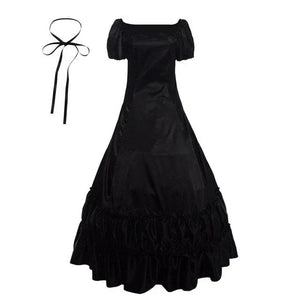 Victorian Gothic Ball Gown – Lolita Retro Satin Evening Dress