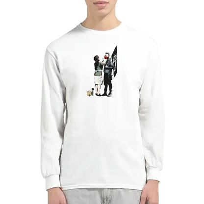Banksy Anarchist Punk And His Mother Art Long Sleeve Shirt - Modz Designs