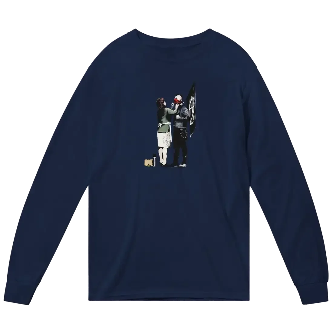 Banksy Anarchist Punk And His Mother Art Long Sleeve Shirt - Modz Designs