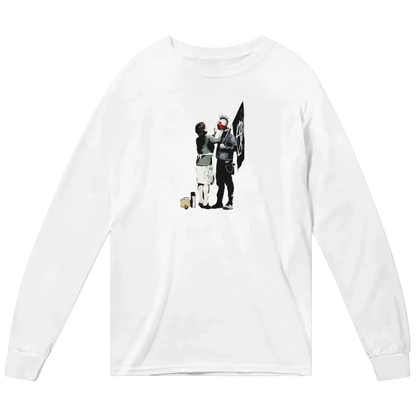 Banksy Anarchist Punk And His Mother Art Long Sleeve Shirt - Modz Designs
