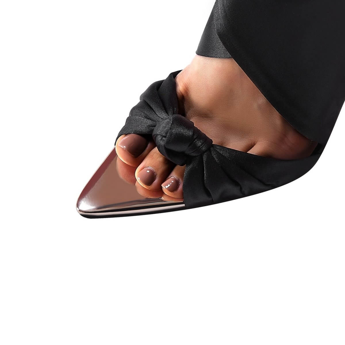 Black Pointed Toe Wrap Up Stiletto Heels - Modz Designs