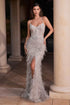 Feather Embellished Fitted Evening Gown - Modz Designs