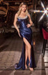 Strapless Fitted Micro Crystal Satin Dress - Modz Designs