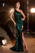 One Shoulder Sequin Evening Gown - Modz Designs