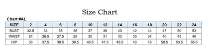 Size chart for Off The Shoulder Floral Applique Ball Gown showing bust, waist, and hip measurements.