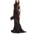 Women’s Elegant Burgundy Leather Evening Gown - Modz Designs