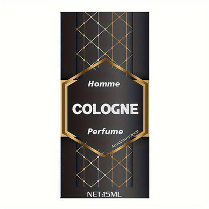Homme Cologne Fresh Aromatic Perfume Oil packaging, 15ml, featuring an elegant design and aromatic scent.