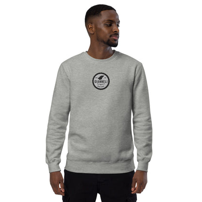 Gianneli Unisex Fashion Sweatshirt worn by a man in heather gray, showcasing a stylish logo design.