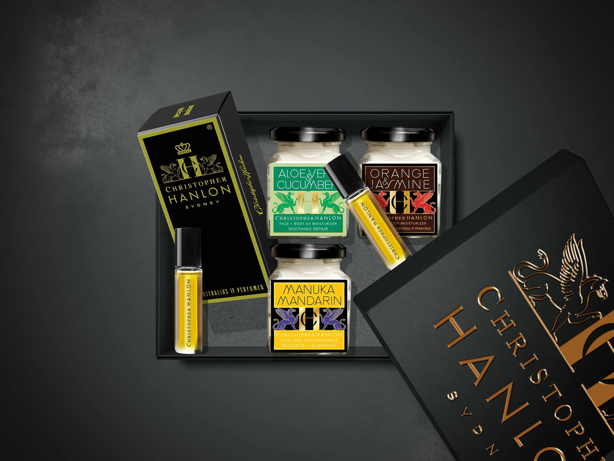 SKINCARE + PERFUME Gift Set | Him/Her in a luxury box with signature items from CHRISTOPHER HANLON.