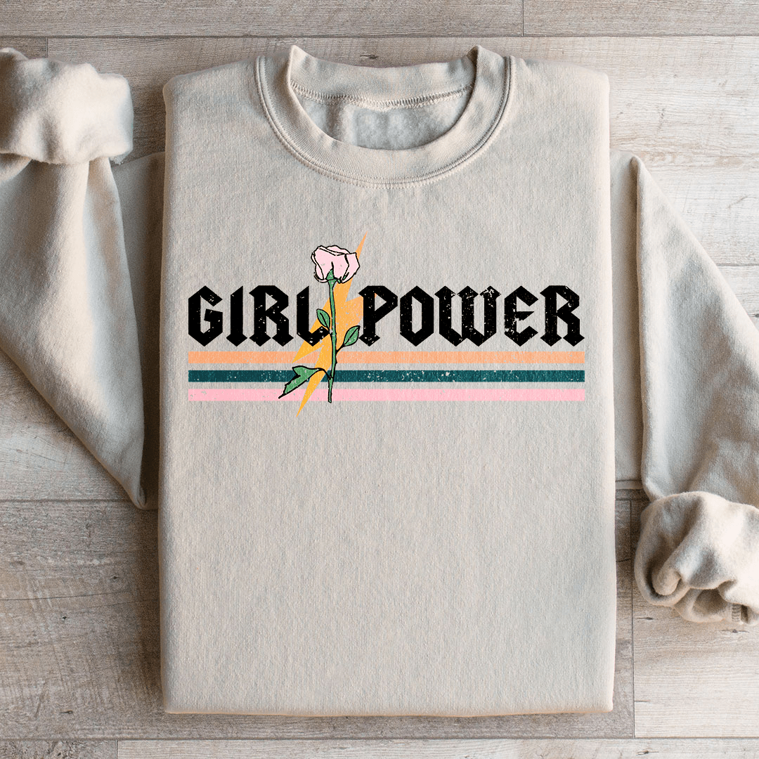 Girl Power Rose sweatshirt featuring bold &