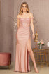 glitter sheer mermaid dress Off Shoulder featuring a sheer bodice and glamorous slit, perfect for special occasions.