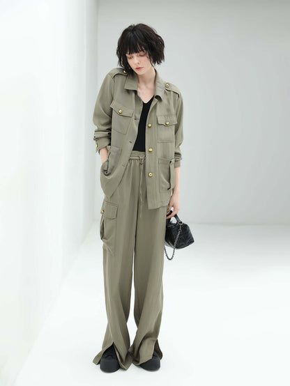 Green Straight Leg Cargo Pants - Modz Designs