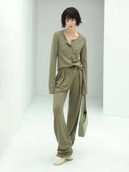 Green Straight Leg Pants - Modz Designs