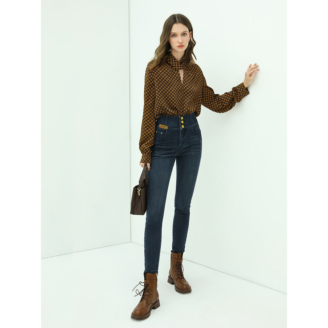 High Waist Skinny Jeans Navy - Modz Designs