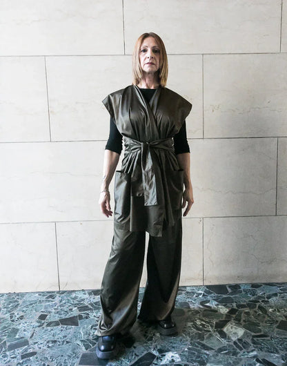 Adjustable Vest with Belt - Black/Olive/Ocra Newlife - Modz Designs