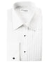 "Milan" White Pleated Laydown Tuxedo Shirt - Modz Designs