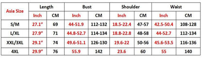 Size chart for New Fashion Women Men Colorful 3D Hoodies showing length, bust, shoulder, and waist measurements.