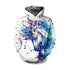 New Fashion Men Women  Unicorn 3D Printed Cartoon Hoodies with colorful ink splashes and a unicorn design.
