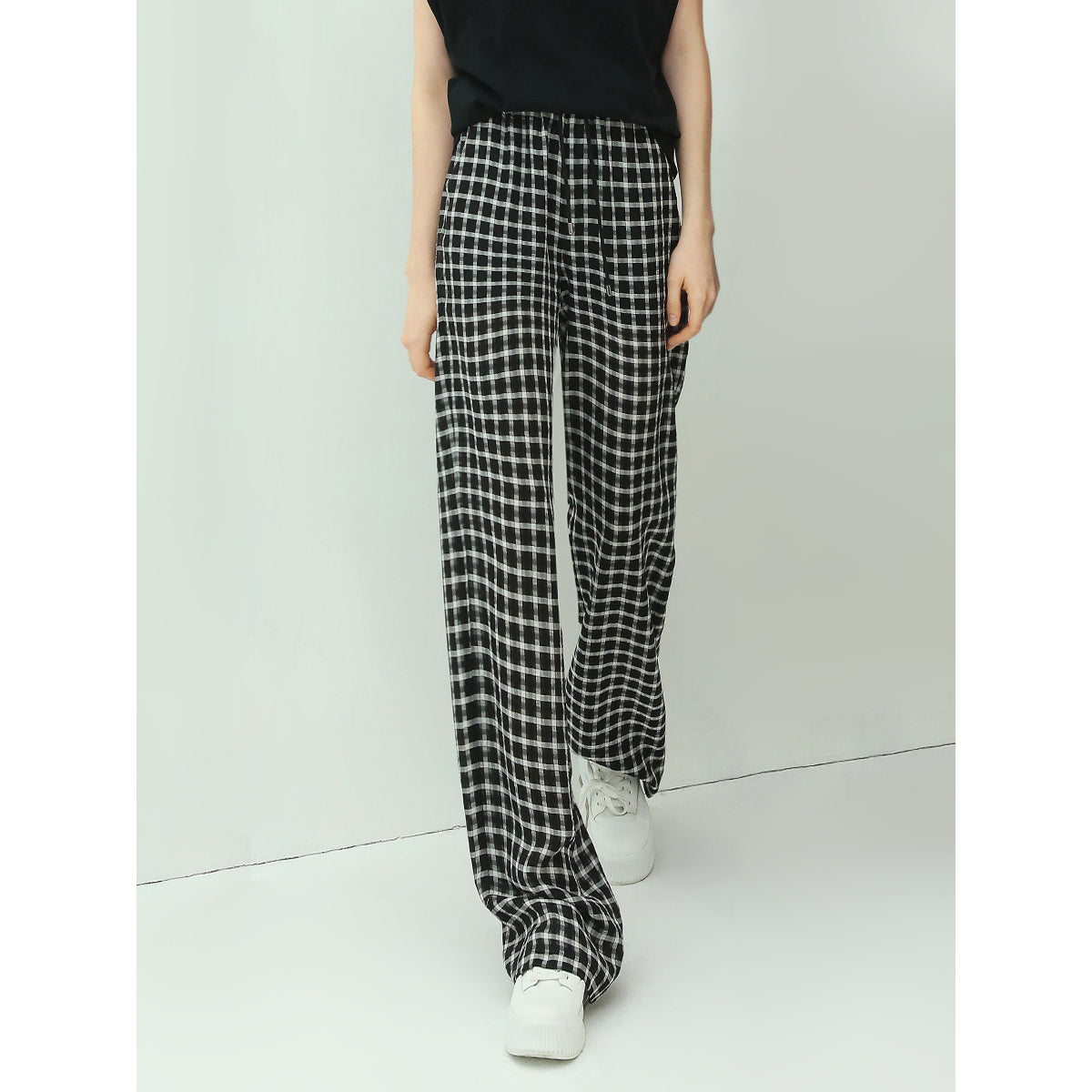 Slouchy Relaxed Fit Casual Checkered Pants - Modz Designs