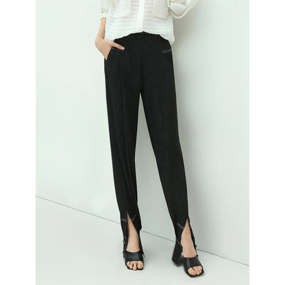 Stylish Black Pants with Front Ankle Slits - Modz Designs